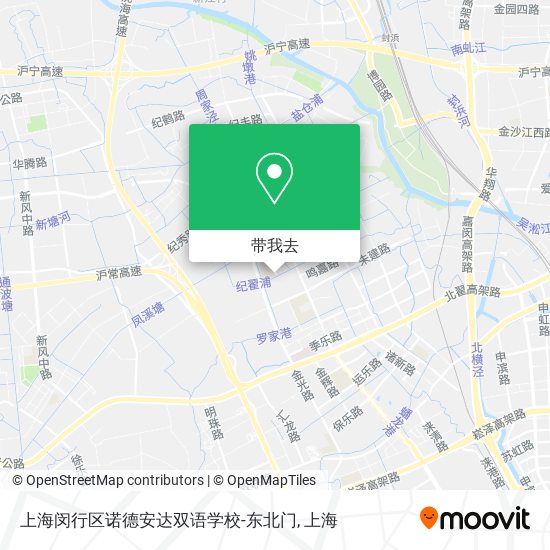 上海闵行区诺德安达双语学校-东北门地图