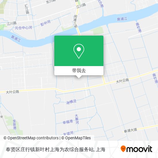 奉贤区庄行镇新叶村上海为农综合服务站地图