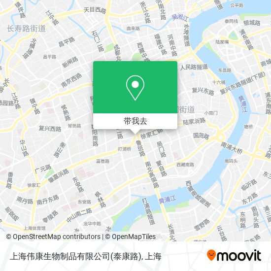 上海伟康生物制品有限公司(泰康路)地图