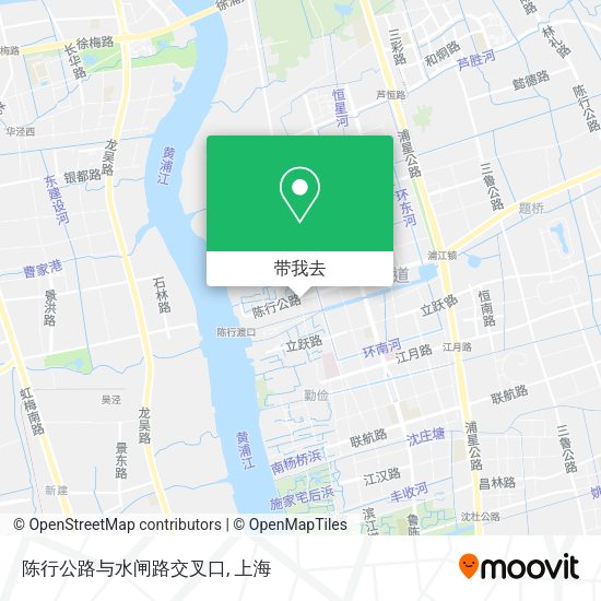 陈行公路与水闸路交叉口地图