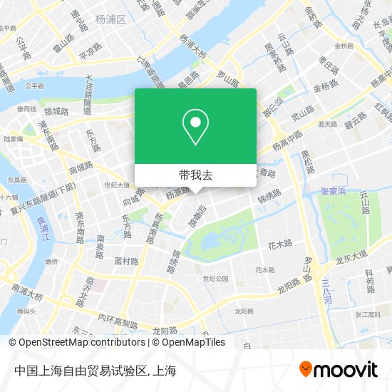 中国上海自由贸易试验区地图
