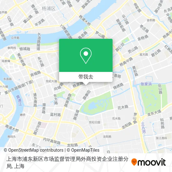 上海市浦东新区市场监督管理局外商投资企业注册分局地图