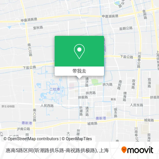 惠南5路区间(听潮路拱乐路-南祝路拱极路)地图