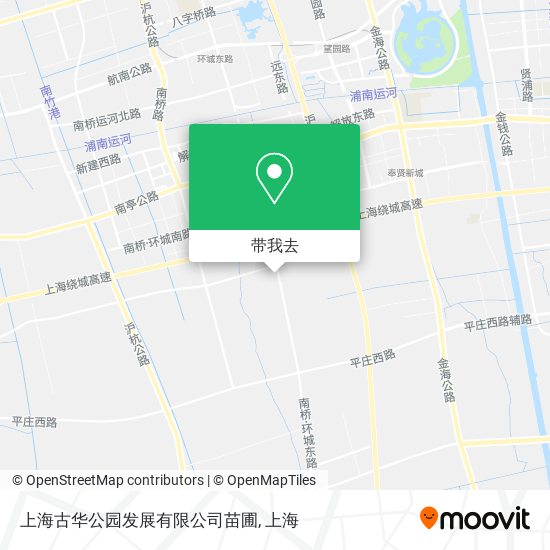 上海古华公园发展有限公司苗圃地图