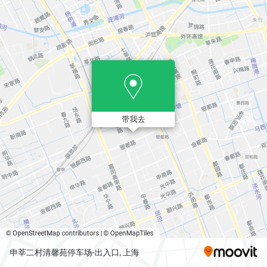 申莘二村清馨苑停车场-出入口地图