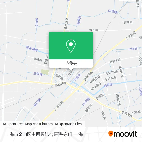 上海市金山区中西医结合医院-东门地图