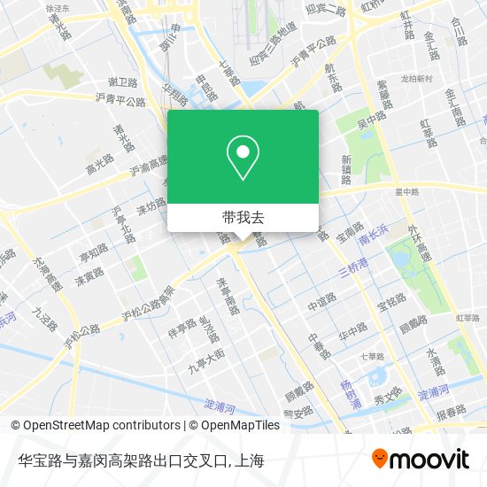 华宝路与嘉闵高架路出口交叉口地图