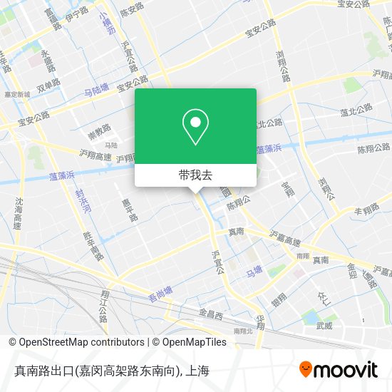 真南路出口(嘉闵高架路东南向)地图