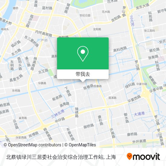 北蔡镇绿川三居委社会治安综合治理工作站地图