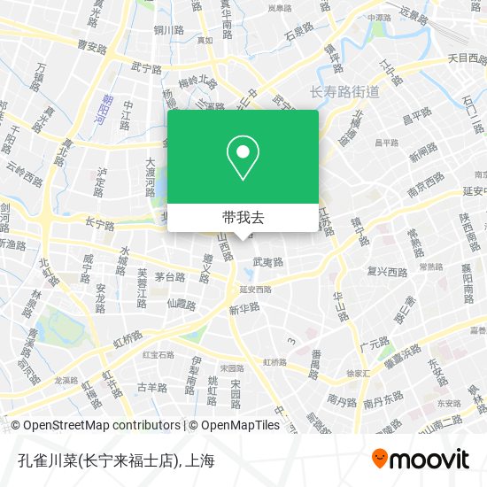 孔雀川菜(长宁来福士店)地图