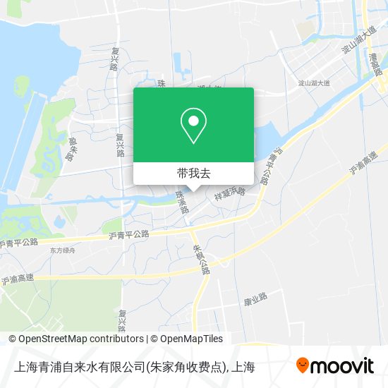 上海青浦自来水有限公司(朱家角收费点)地图