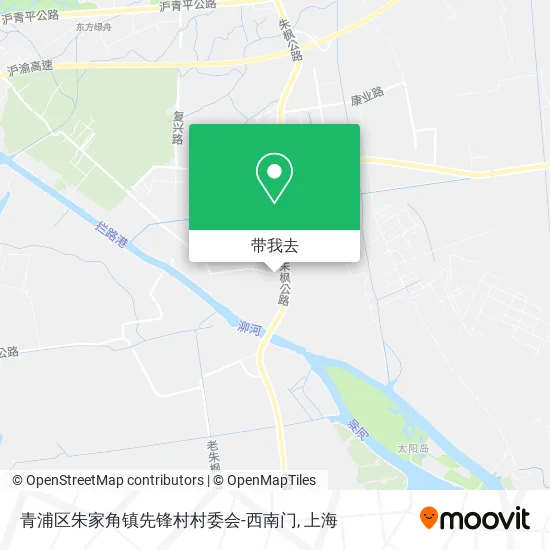 青浦区朱家角镇先锋村村委会-西南门地图