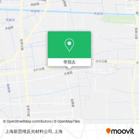上海新思维反光材料公司地图