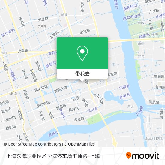 上海东海职业技术学院停车场汇通路地图