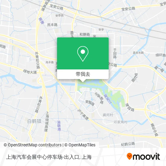 上海汽车会展中心停车场-出入口地图