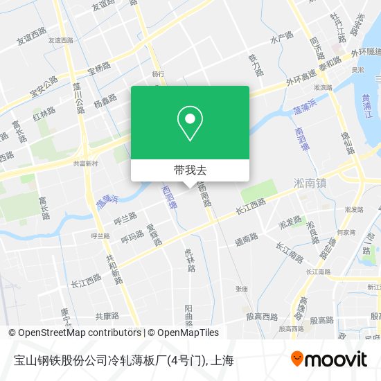 宝山钢铁股份公司冷轧薄板厂(4号门)地图