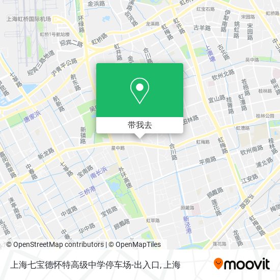 上海七宝德怀特高级中学停车场-出入口地图