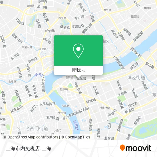 上海市内免税店地图