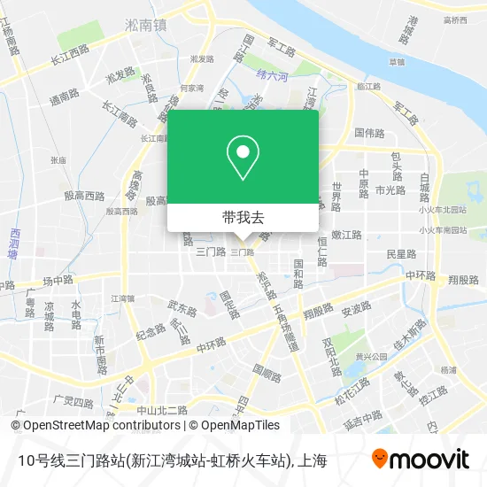 10号线三门路站(新江湾城站-虹桥火车站)地图