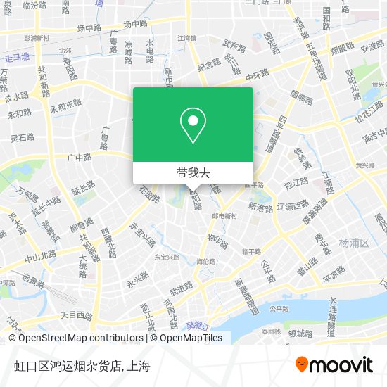 虹口区鸿运烟杂货店地图