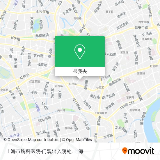 上海市胸科医院-门观出入院处地图