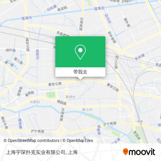 上海宇琛扑克实业有限公司地图