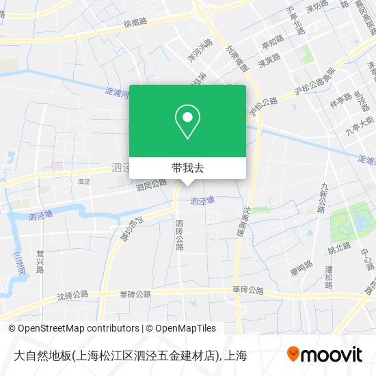 大自然地板(上海松江区泗泾五金建材店)地图