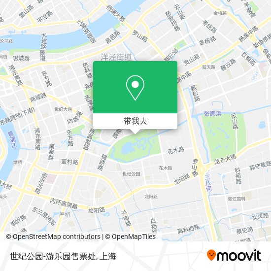 世纪公园-游乐园售票处地图