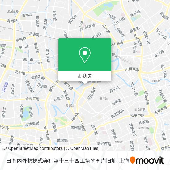 日商内外棉株式会社第十三十四工场的仓库旧址地图