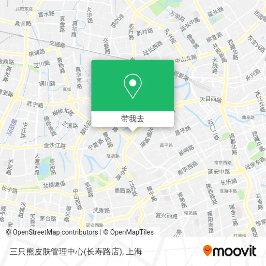 三只熊皮肤管理中心(长寿路店)地图
