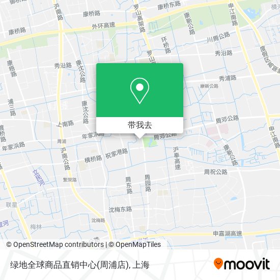 绿地全球商品直销中心(周浦店)地图