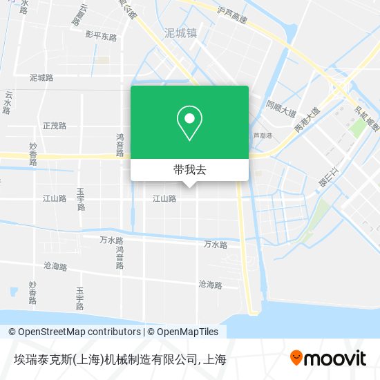 埃瑞泰克斯(上海)机械制造有限公司地图