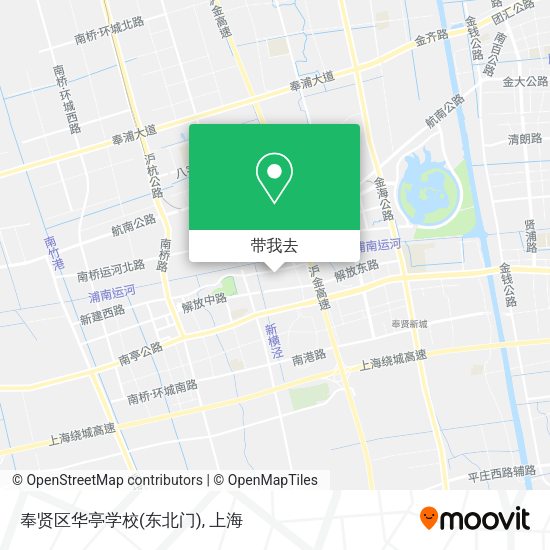 奉贤区华亭学校(东北门)地图