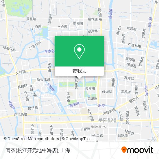 喜茶(松江开元地中海店)地图
