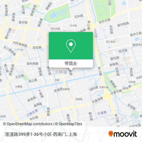 莲溪路399弄1-36号小区-西南门地图
