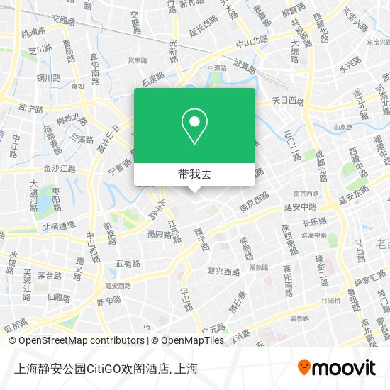 上海静安公园CitiGO欢阁酒店地图