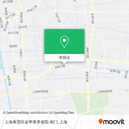 上海奉贤区金苹果养老院-南门地图
