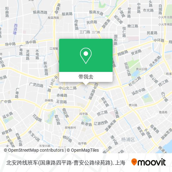 北安跨线班车(国康路四平路-曹安公路绿苑路)地图