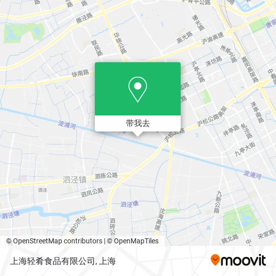 上海轻肴食品有限公司地图