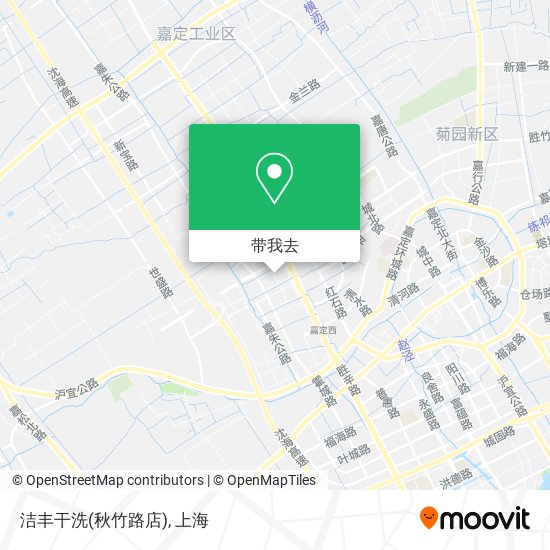 洁丰干洗(秋竹路店)地图