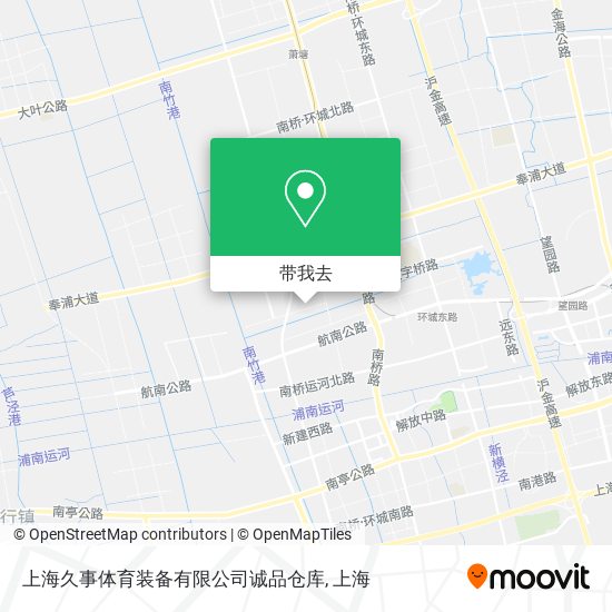 上海久事体育装备有限公司诚品仓库地图