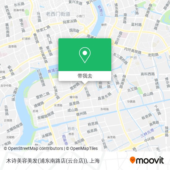 木诗美容美发(浦东南路店(云台店))地图