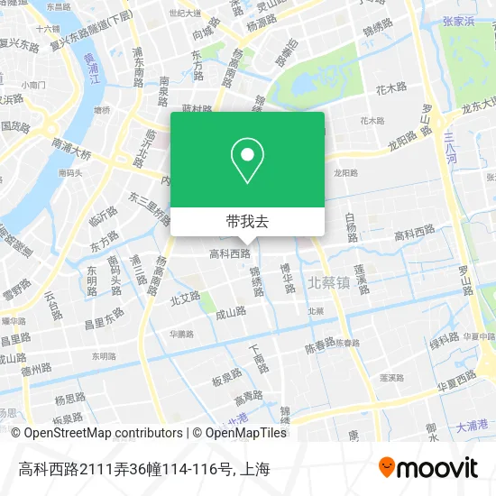高科西路2111弄36幢114-116号地图