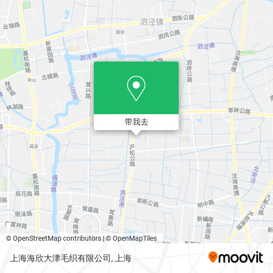 上海海欣大津毛织有限公司地图