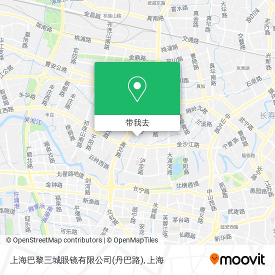 上海巴黎三城眼镜有限公司(丹巴路)地图