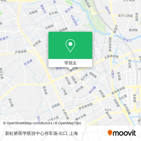 新虹桥医学医技中心停车场-出口地图