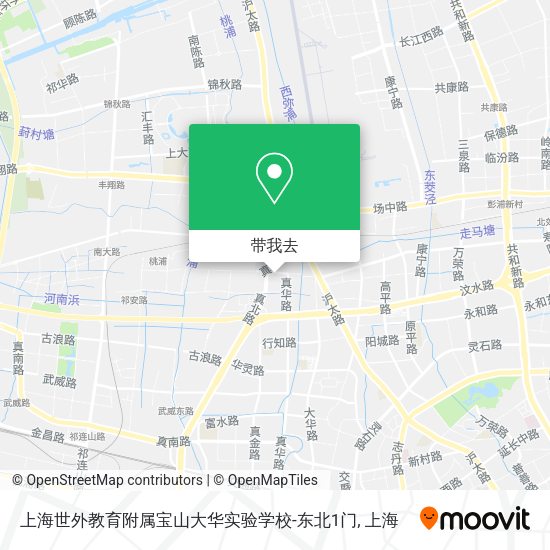 上海世外教育附属宝山大华实验学校-东北1门地图
