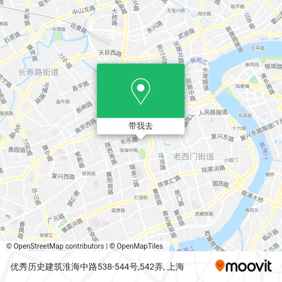 优秀历史建筑淮海中路538-544号,542弄地图