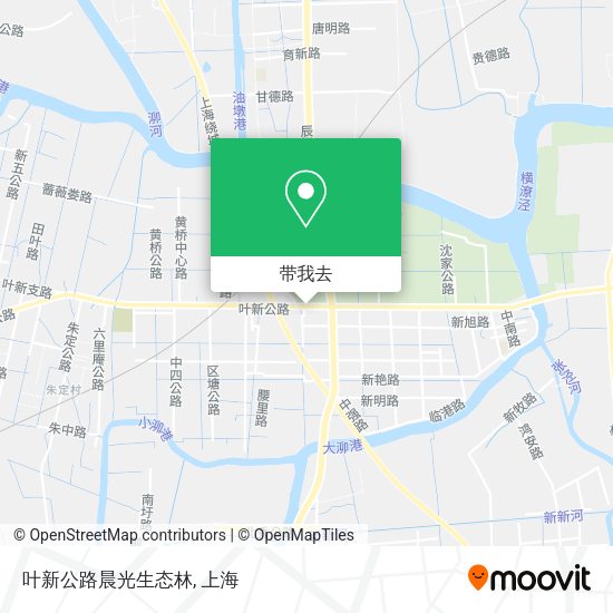 叶新公路晨光生态林地图