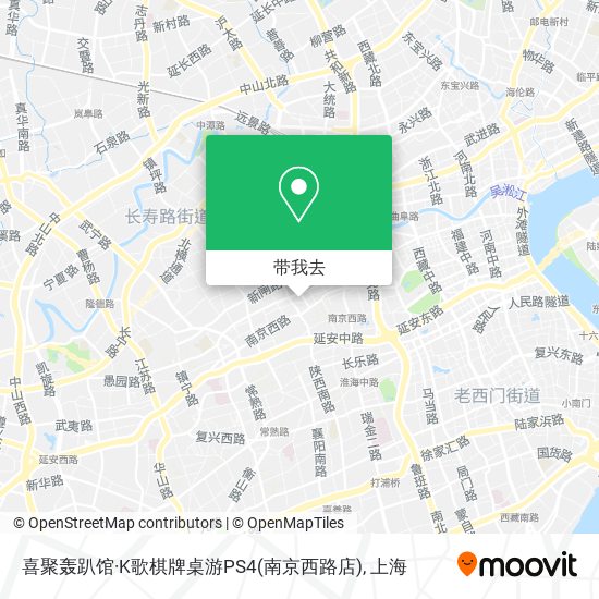 喜聚轰趴馆·K歌棋牌桌游PS4(南京西路店)地图